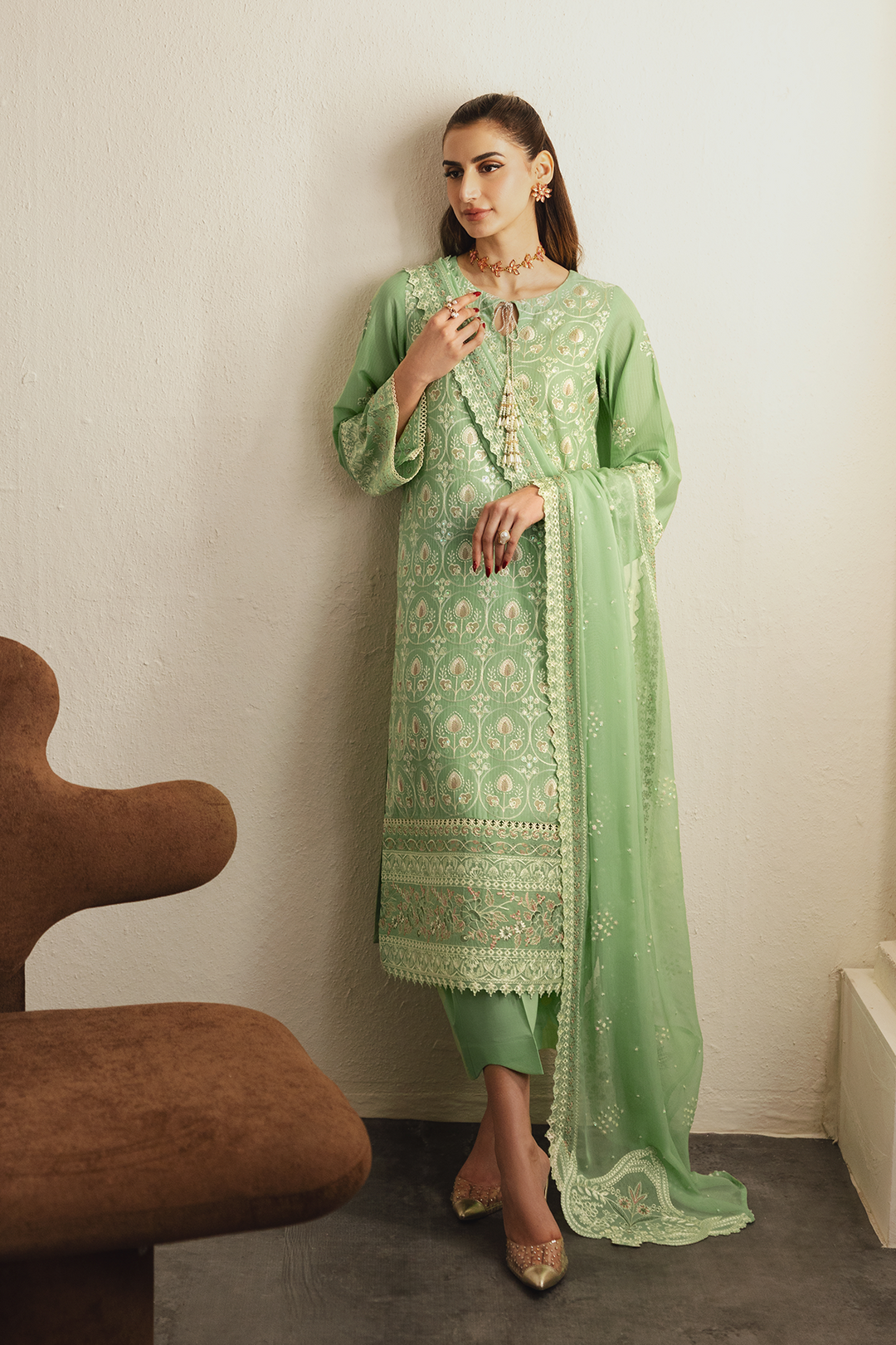DA-19 Embroidered Lawn Suit