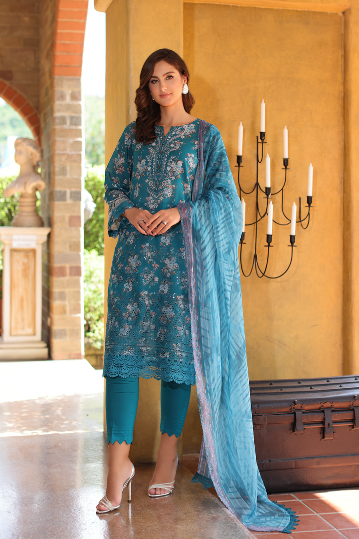 DA-09 Embroidered Lawn Suit