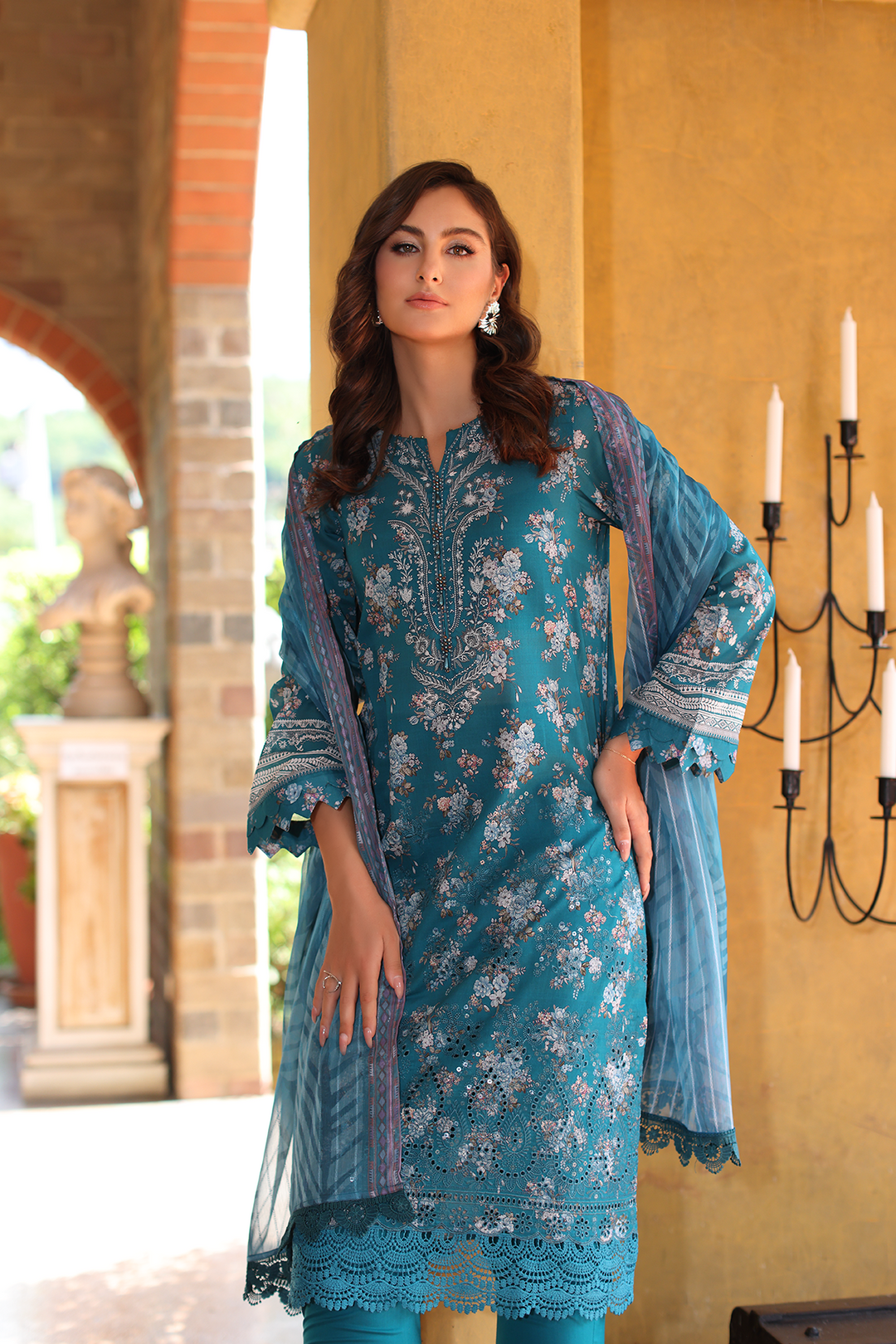 DA-09 Embroidered Lawn Suit