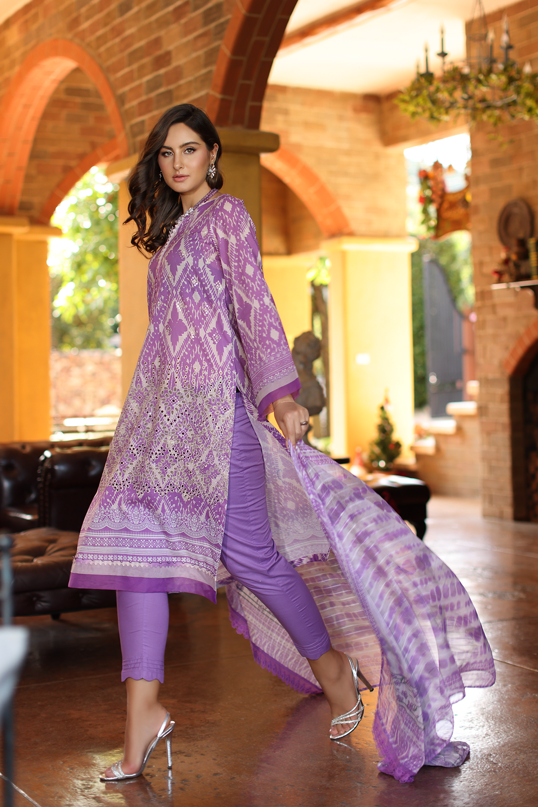 DA-10 Embroidered Lawn Suit