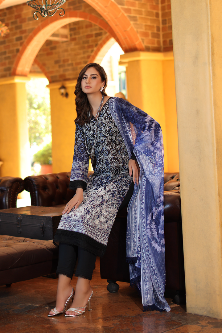 DA-14 Embroidered Lawn Suit